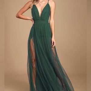 Rare Beauty Hunter Green Dress by Lulu’s